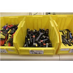 BIN OF ASSORTED TOOLS