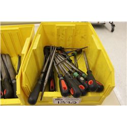 BIN OF ASSORTED TOOLS