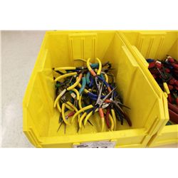 BIN OF ASSORTED TOOLS