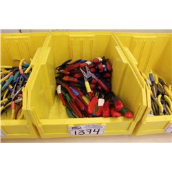 BIN OF ASSORTED TOOLS