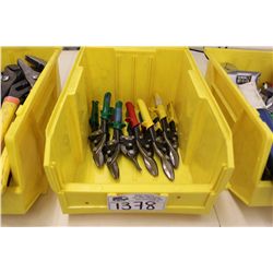 BIN OF ASSORTED TOOLS