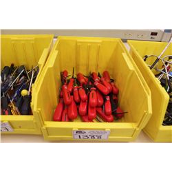 BIN OF ASSORTED TOOLS