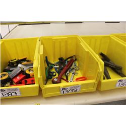 BIN OF ASSORTED TOOLS
