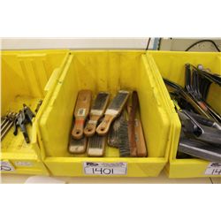 BIN OF ASSORTED TOOLS