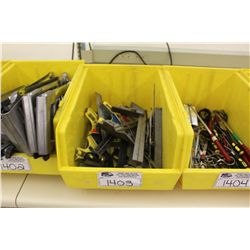 BIN OF ASSORTED TOOLS