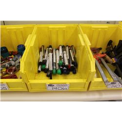 BIN OF ASSORTED TOOLS