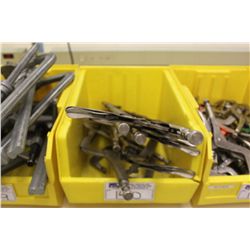 BIN OF ASSORTED TOOLS