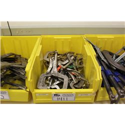 BIN OF ASSORTED TOOLS