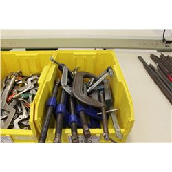 BIN OF ASSORTED TOOLS