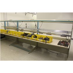 LISTA 18' DOUBLE SIDED LAB BENCH WITH OVERHEAD