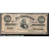 1864 $50 Portrait of Jefferson Davis; Blac...