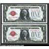 Image 1 : Two consecutively serial numbered 1928 $1...