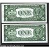 Image 2 : 1935A $1 "R" & "S" Silver Certificates, Fr...