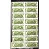 Image 2 : An uncut sheet of (16) 1976 $2 Federal Res...