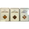 Image 1 : 3 1909VDB Lincoln pennys all in NGC holders