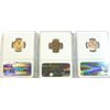 Image 2 : 3 1909VDB Lincoln pennys all in NGC holders