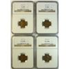 Image 1 : 4 1912S Lincoln pennys all in NGC holders