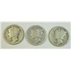 Image 1 : 3 1921  mercury dimes  AG3