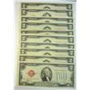 Image 1 : 10 $2.00 RED SEAL NOTES XF OR BETTER