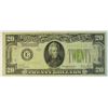 Image 1 : 1928 $20.00 FEDERAL RESERVE NOTE. FINE