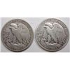 Image 2 : 2 1938D Walker half $  F/VF