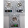 Image 2 : 1944-S, 47-D, 48 WASHINGTON QUARTERS ALL PCGS MS-65
