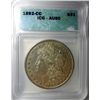 Image 1 : 1892-CC MORGAN DOLLAR ICG AU50 NICE!