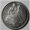 Image 1 : 1886 Dime, Ch BU 64 or finer, well struck w/blazing luster
