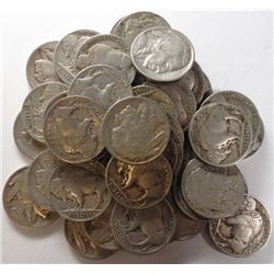 Roll (40)  1913 T2 Buffalo nickels: 11 solid full horns. the rest are