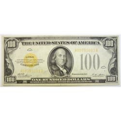 1928  $100 Gold certificate VF/ XF  closer to XF