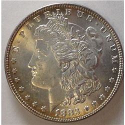 1883 Morgan $  Frosty White PQ coin lite tone