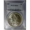 Image 1 : 1887 MORGAN DOLLAR PCGS MS 64+