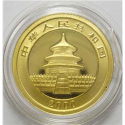 2012 1/10TH oz. GOLD CHINESE PANDA
