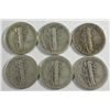 Image 2 : 6-Key Date 1926-S Mercury Dimes, All Good or better  w/no damage