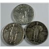 Image 1 : 3 - Standing Liberty Quarters 1920 VF, 1925 VF/XF, 1929 XF, Great space fillers