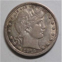 1916 D/D  BARBER QUARTER EXTREMELY RARE AU/BU
