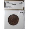 Image 1 : 1783 WASHINGTON DRAPED BUST 1860'S RESTRIKE PCI PROOF 63