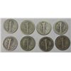 Image 2 : 8  1921 Mercury dimes AG  key date