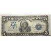 Image 1 : 1899  $5  silver certificate  INDIAN CHIEF  VF+