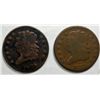 Image 1 : 1828  VG  some marks-1829  Good half cent