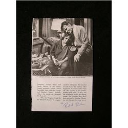 Richard Burton Autographed Virginia Woolf Clipping