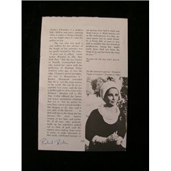 Richard Burton Signed Clipping