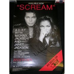 Michael Jackson Scream Autographed Mini-Poster