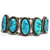 Image 1 : Old Pawn Sleeping Beauty Turquoise Sterling Silver Cuff Bracelet