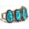 Image 2 : Old Pawn Sleeping Beauty Turquoise Sterling Silver Cuff Bracelet