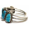 Image 3 : Old Pawn Turquoise Sterling Silver Cuff Bracelet