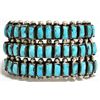 Image 1 : Old Pawn Zuni Turquoise Petit Point Sterling Silver Cuff Bracelet