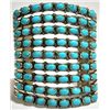 Image 1 : Navajo Turquoise Sterling Silver Cuff Bracelet - Viola Nez