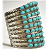 Image 2 : Navajo Turquoise Sterling Silver Cuff Bracelet - Viola Nez