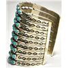 Image 3 : Navajo Turquoise Sterling Silver Cuff Bracelet - Viola Nez